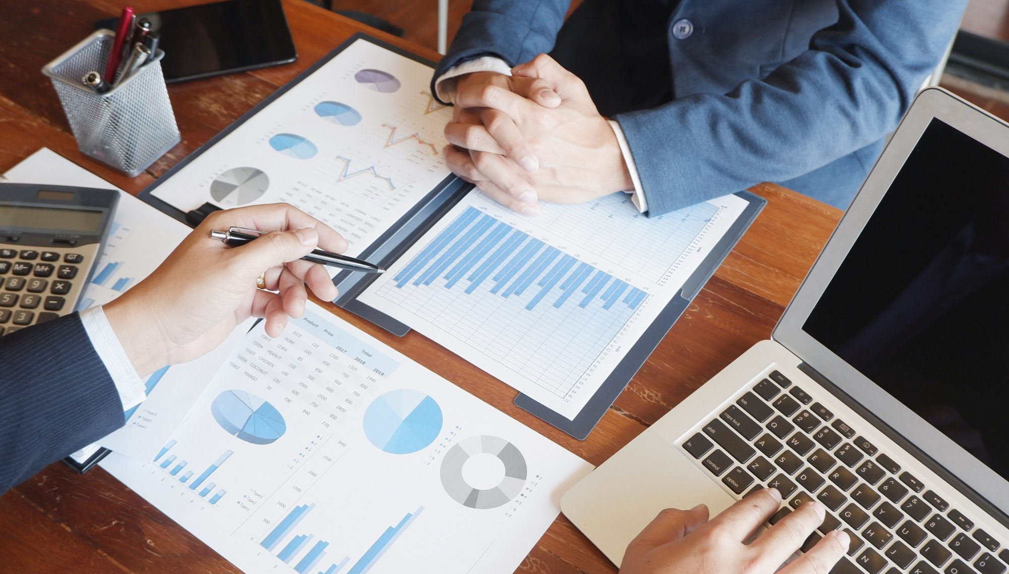 Businesspeople consulting